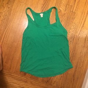 J Crew Green Tank Top